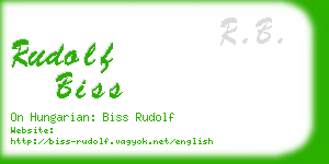 rudolf biss business card